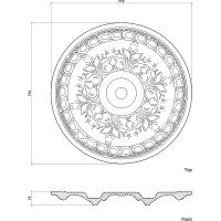 Товар: Розетка потолочная Европласт 710x72x710 мм арт-1.56.054 - фото 2 Розетка потолочная Европласт 710x72x710 мм арт-1.56.054 — фото 2, Розетки потолочные