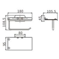 Держатель туалетной бумаги CeramaLux Azzuro Черный Золото арт-95607D — фото 2, Держатели туалетной бумаги