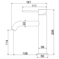Смеситель для раковины Vincea City Черный матовый арт-VBF-2C1MB — фото 3, Смесители для раковины