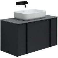 Тумба под раковину Allen Brau Reality 90 подвесная Антрацит матовый арт-1.32006.AM — фото 2, Тумбы под раковину