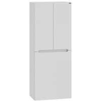 Шкаф пенал СанТа Лондон 60 подвесной с бельевой корзиной Белый арт-524005 — фото 1, Пеналы для ванной комнаты