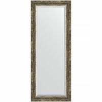 Зеркало Evoform Exclusive 133х53 с фацетом в багетной раме - Старое дерево с плетением 70 мм арт-BY 3512 — фото 1, Зеркала в ванную комнату