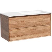 Тумба под раковину Sancos Marmi 2.0 100 R подвесная Дуб чарльстон арт-MR2.0100RECH — фото 1, Тумбы под раковину