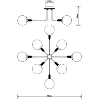 Товар: Люстра Artelamp Oxford Коньяк Черная арт-A2716PL-8BK - фото 5 Люстра Artelamp Oxford Коньяк Черная арт-A2716PL-8BK — фото 5, Люстры
