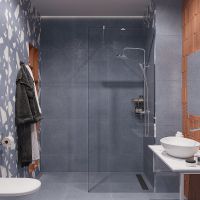 Душевая перегородка STWORKI Берген 90 MV-BE-90-CR профиль Хром глянцевый стекло прозрачное арт-583062 — фото 2, Душевые перегородки