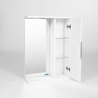 Зеркало со шкафом VIANT Барселона 50 Белое арт-VBAR50-ZSH — фото 3, Зеркальные шкафы в ванную