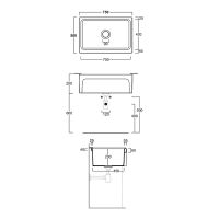 Кухонная мойка Simas Top E Lavabi D Arredo 75 Белая арт-Q500bi — фото 5, Кухонные мойки