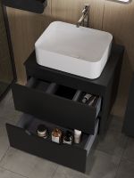 Тумба с раковиной Orange Line 60 подвесная Черная матовая арт-Li-60TubMDF+B02-460W — фото 4, Тумбы с раковиной