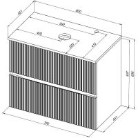 Тумба под раковину Aquanet Джейн 80 подвесная Мисти грин арт-313318 — фото 14, Тумбы под раковину