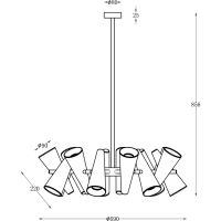 Люстра Maytoni Modern Giro Черная Латунь арт-MOD095PL-14BS — фото 6, Люстры