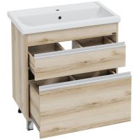 Тумба под раковину СанТа Уран 80 Дуб австрийский арт-700389 — фото 2, Тумбы под раковину