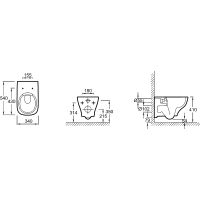 Унитаз Jacob Delafon Struktura подвесной без сиденья арт-EDE102-00 — фото 8, Подвесные унитазы