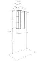 Подвесной шкаф Aquaton Терра 35 Дуб Кантри Антрацит арт-1A247503TEKA0 — фото 10, Шкафы для ванной