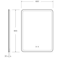 Зеркало BelBagno Marino 60 с подсветкой с голосовым управлением и подогревом арт-SPC-MAR-600-800-LED-TCH-SND — фото 9, Зеркала в ванную комнату