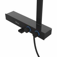 Душевая система Vincea Inspire с термостатом Черная матовая арт-VSFS-3I13TMB — фото 4, Душевые стойки