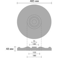 Розетка потолочная Decomaster 485x48x485 мм арт-DR 309 — фото 2, Розетки потолочные
