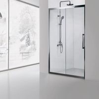 Душевая дверь Aquanet Delta NPE6121 140 00 профиль Хром стекло прозрачное арт-183846 — фото 1, Раздвижные душевые двери