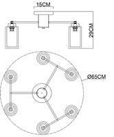 Люстра Artelamp Leo Янтарная Бронза Черная арт-A7027PL-6BK — фото 7, Люстры