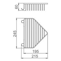 Полка корзина Frap угловая Хром арт-F335 — фото 10, Полки для ванной и душа