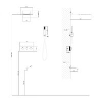 Душевая система Abber Wasser Kreis с термостатом Хром арт-AF8150 — фото 3, Встраиваемые душевые комплекты