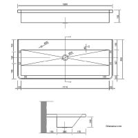 Раковина Nofer 120 Матовая нержавеющая сталь арт-13050.12.SP.S — фото 2, Раковины подвесные