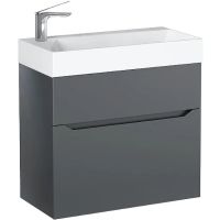 Тумба под раковину Jorno Folk 65 подвесная Антрацит арт-Folk.01.65/P/A/JR — фото 1, Тумбы под раковину