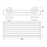 Товар: Полка корзина FBS Vizovice Хром арт-VIZ 049 - фото 2 Полка корзина FBS Vizovice Хром арт-VIZ 049 — фото 2, Полки для ванной и душа