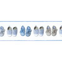 Бордюр детский AS Creation Little Stars Винил на флизелине (0,17*5) Белый/Голубой, Абстракция арт-35864-2 — фото 1, Обои для стен