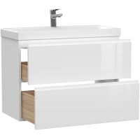 Тумба под раковину Cersanit Moduo Slim 80 подвесная Белая арт-64126 — фото 7, Тумбы под раковину