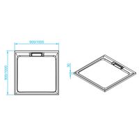 Душевой поддон квадратный RGW STA-01W 90x90, белый, арт-16330199-01 — фото 3, Душевые поддоны из искусственного камня
