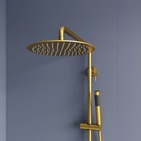 Душевая стойка RGW SP-33-G Золото Головной душ/Смеситель (Ручной душ.Шланг 1,5 м.) арт-51140133-06 — фото 7, Душевые стойки