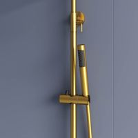 Душевая стойка RGW SP-33-G Золото Головной душ/Смеситель (Ручной душ.Шланг 1,5 м.) арт-51140133-06 — фото 5, Душевые стойки