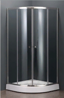 Душевой уголок  80*80*185 TN-204-J Полукруг/Хром/Прозрачное/5 мм арт-28912488-11 — фото 1, Душевые уголки четверть круга