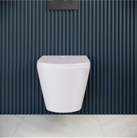 Унитаз умный подвесной c черной кнопкой RGW SW-70-B  белый  (с инсталляцией и кнопкой смыва) 2 уп) арт-63420270-04 — фото 3, Умные унитазы