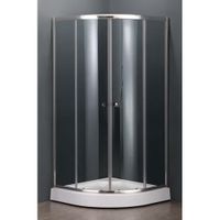 Душевой уголок 100*100*185 TN-209-J Полукруг/Хром/Прозрачное/5 мм арт-28912900-11 — фото 1, Душевые уголки четверть круга