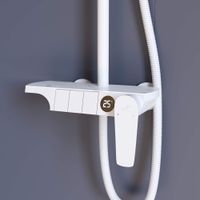 Душевая стойка RGW SP-33-W Белая Головной душ/Смеситель (Ручной душ.Шланг 1,5 м.) арт-51140133-03 — фото 4, Душевые стойки