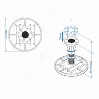 Ножки для поддона RGW N-01 (10) W  (универсальные) (к GWS-21-41(BCF10)) арт-03230111-01 — фото 2, Комплектующие для поддонов