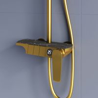 Душевая стойка RGW SP-33-G Золото Головной душ/Смеситель (Ручной душ.Шланг 1,5 м.) арт-51140133-06 — фото 4, Душевые стойки