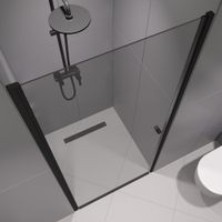 Душевая дверь  80*195 RGW Dolphin TN-03-B Чёрный/Прозрачное/6 мм (Easy) арт-54930308-14 — фото 9, Распашные душевые двери