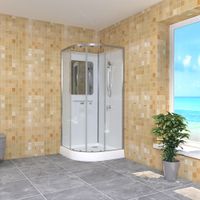 Душевая кабина RGW AN-208 1000x1000, полукруглая, раздвижные двери, профиль хром, стекло прозрачное, арт-381320800-12 — фото 8, Душевые кабины