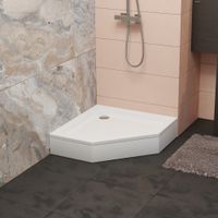 Душевой поддон 100*100*3.5 h 22 IN STYLE Белый/Трапеция Ø60  (FW5-8) арт-IN005081-11 — фото 1, Акриловые душевые поддоны