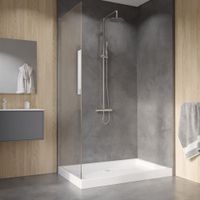 Душевой поддон прямоугольный RGW CR 80x140, керамический, белый, арт-19170384-01 — фото 8, Керамические душевые поддоны