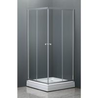 Душевой уголок  90*90*185 TN-206-J Квадрат/Хром/Прозрачное/4 мм арт-28912699-11 — фото 1, Квадратные душевые уголки