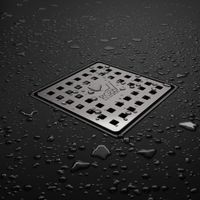 Душевой трап RGW SDR-14-11 квадрат 110*110 хром Ø 50 мм без ножек, с решеткой арт-47211411-01 — фото 1, Трапы для душа