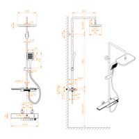 Товар: Душевая стойка RGW SP-34 Хром Головной душ/Термостат (Ручной душ.Шланг 1,5 м.) арт-51140134-01 - фото 5 Душевая стойка RGW SP-34 Хром Головной душ/Термостат (Ручной душ.Шланг 1,5 м.) арт-51140134-01 — фото 5, Душевые стойки