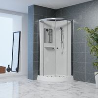 Душевая кабина RGW AN-208 1000x1000, полукруглая, раздвижные двери, профиль хром, стекло прозрачное, арт-381320800-12 — фото 4, Душевые кабины