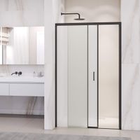 Душевая дверь 140*195 RGW PA-017-B Чёрный/Матовое/6 мм (Easy) арт-350801714-24 — фото 2, Раздвижные душевые двери