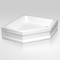 Душевой поддон INRAIN OLU-8080T  Трапеция 80*80(+ сифон, экран, стеллаж) арт-IN885081-51 — фото 1, Акриловые душевые поддоны