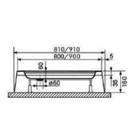 Душевой поддон INRAIN DX-8080R  Полукруг 80*80(+ сифон, стеллаж) арт-IN884081-41 — фото 4, Акриловые душевые поддоны