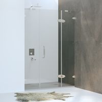 Душевая дверь 140*195 RGW SA-01 Хром/Прозрачное/8 мм (Easy) арт-02030114-11 — фото 1, Распашные душевые двери